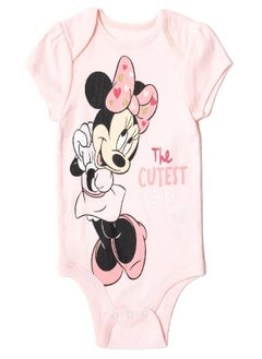 Disney Disney Minnie Mouse Infant Baby Boys or Girls 3 Piece Outfit Set: Pants Bodysuit Hoodie Grey/Pink 6-9 Months  - Image 5