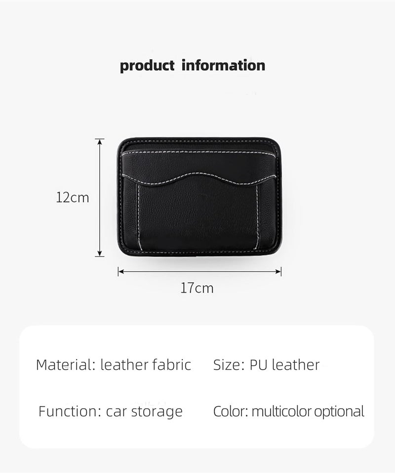 SUJADE YAKEFLY Car Seat Side Pocket Organizer,PU Leather Storage Pocket Pouch Cell Phone Sunglasses Holder,Car Seat Storage Gap Filler,Mini Storage Bag Interior Accessories Organizer - Image 5