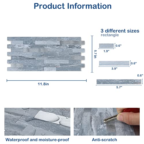 Midcard 20 Sheets Peel and Stick Backsplash PVC Wall Tile,for Kitchen Backsplash - Image 3