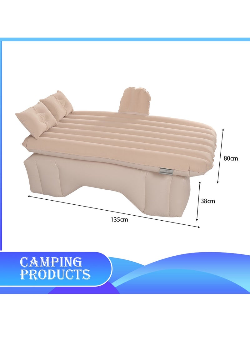 Manful Inflatable Mattress with Pump Portable Outdoor Air Mattress Foldable Single Thickened Flocking Mattress for Outdoor and Home  - Image 3