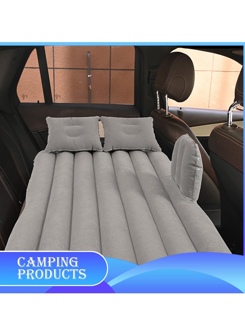 Manful Inflatable Mattress with Pump Portable Outdoor Air Mattress Foldable Single Thickened Flocking Mattress for Outdoor and Home  - Image 4