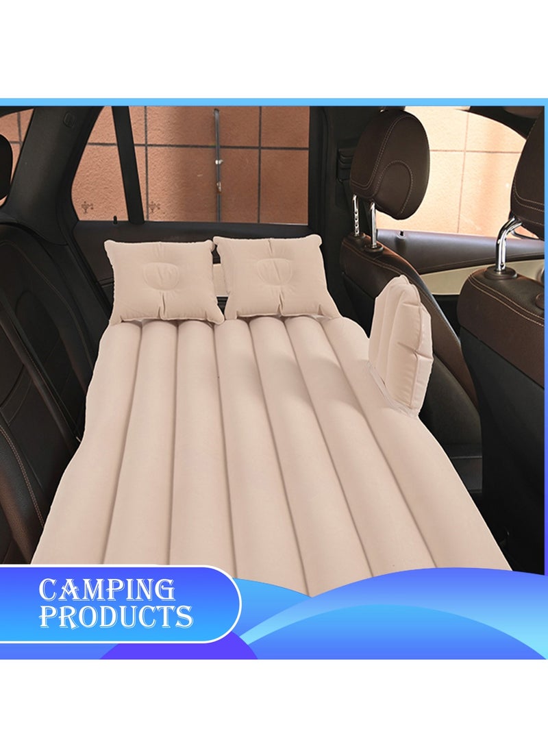 Manful Inflatable Mattress with Pump Portable Outdoor Air Mattress Foldable Single Thickened Flocking Mattress for Outdoor and Home  - Image 5