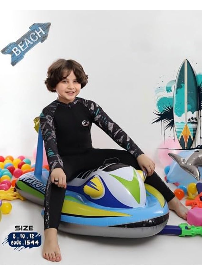 Boys' Black Quick-Dry Swim Shorts – Comfortable Sports Design for Freedom of Movement | Suitable for Beach, Pool and Water Activities | Code 1544 - Image 2