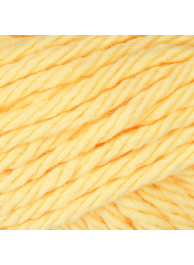 Lily Sugar 'N Cream The Original Solid Yarn, 2.5oz, Medium 4 Gauge, 100% Cotton - Yellow - Machine Wash & Dry - Image 2