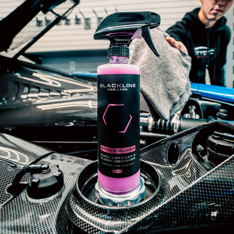 Blackline Car Care - Speed Gloss Quick Detailer & Shine Spray - Versatile, Fast Cleaning for a Streak-Free, Glossy Finish on All Vehicle Surfaces (16 Fl Oz) - Image 2