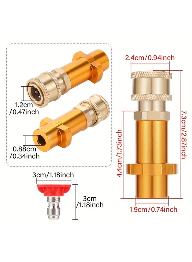 K Series Pressure Washer Foam Cannon Adapter With 5 Color Nozzles And Copper Head Model C - Image 2