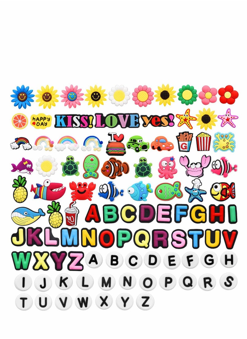 Excefore Shoe Decoration Charms for Croc 100 Pieces Stuff Different Shape Shoes Charms for Shoe Decorations Wristband Bracelet Party Favors  - Image 2