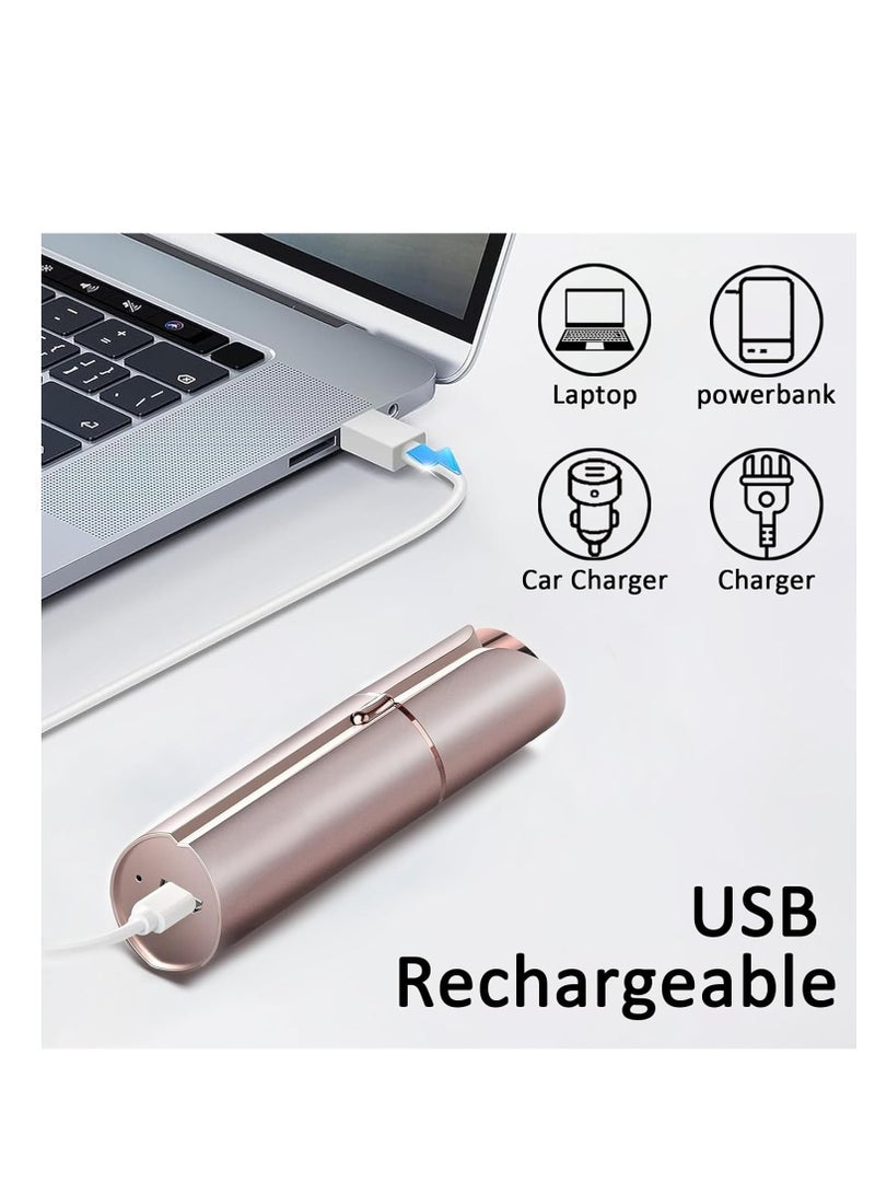MEC Facial Hair Remover for Women, Painless Hair Removal Device Portable Womens Facial Hair Remover for Face, Rose Gold