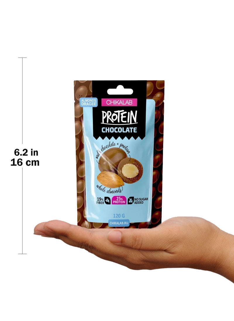 Protein Chocolate Covered Dragee - Chocolate Almonds - (120g) - pzsku/ZCCAC32B7E309A2E72E4BZ/45/_/1705752390/fc073f47-248c-4c11-8c37-854f109315b5