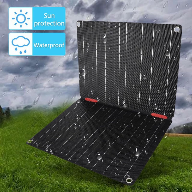 Zerodis Garden Recreation Solar Panel Etfe Technology 60W Waterproof Compact Design Ideal For Camping And Outdoor Use Car Solar Charger Portable - Image 5