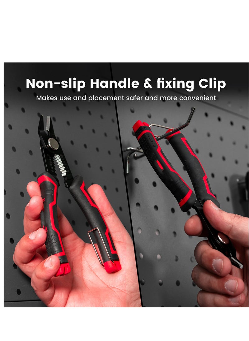 Excefore - Wire Cutters, 6-Inch Flush cutter with Supplementary Stripping, Cutting Pliers, Handy and Slim Diagonal Cutters, Side Cutting Pliers, Sharp Snip, Safety Lock - Image 1