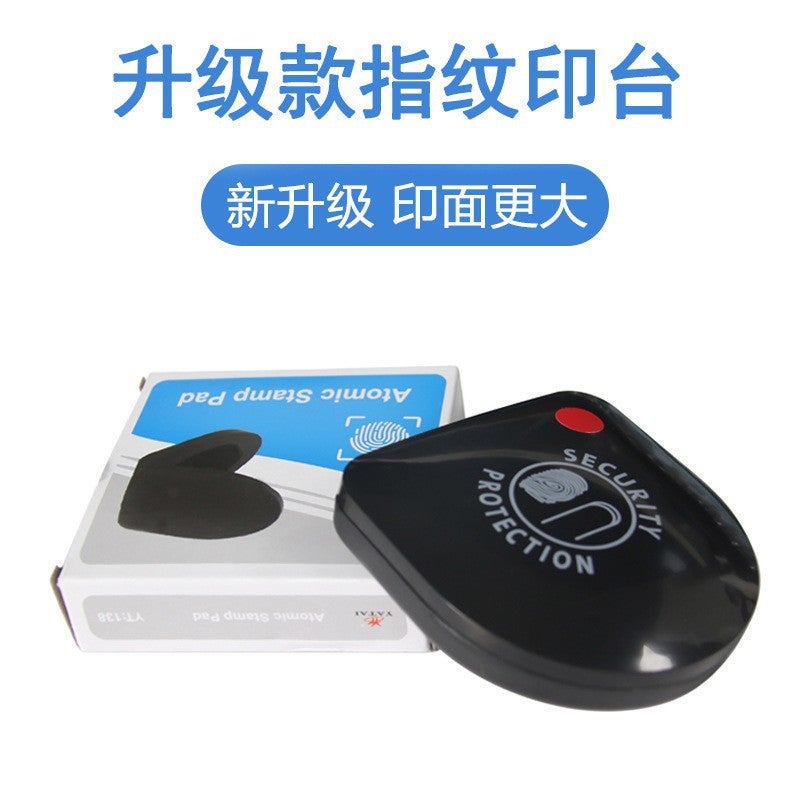 Professional Fingerprint Ink Pad, Fingerprint Red Ink Pad, Black Quick-Drying Safety Ink Box, Small Size, Portable And Easy To Wipe - Image 5