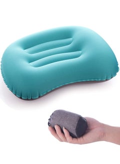 Womdee Ultralight Inflating Travel Camping Pillows Compressible Compact Inflatable Comfortable Ergonomic Pillow for Neck & Lumbar Support  - Image 1