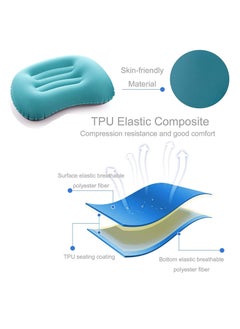 Womdee Ultralight Inflating Travel Camping Pillows Compressible Compact Inflatable Comfortable Ergonomic Pillow for Neck & Lumbar Support  - Image 4