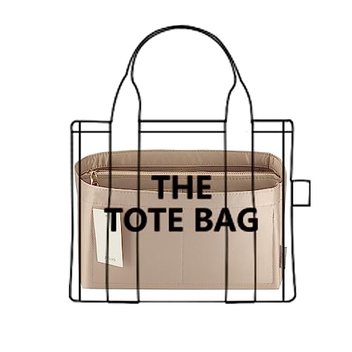ZTUJO Purse Organizer Insert For Handbags, Purse Organizer With Zipper, Neverfull Organizer, Bag Organizer For Speedy Neverfull ONTHEGO Tote, Handbag and More (Silky Beige, small) - Image 1
