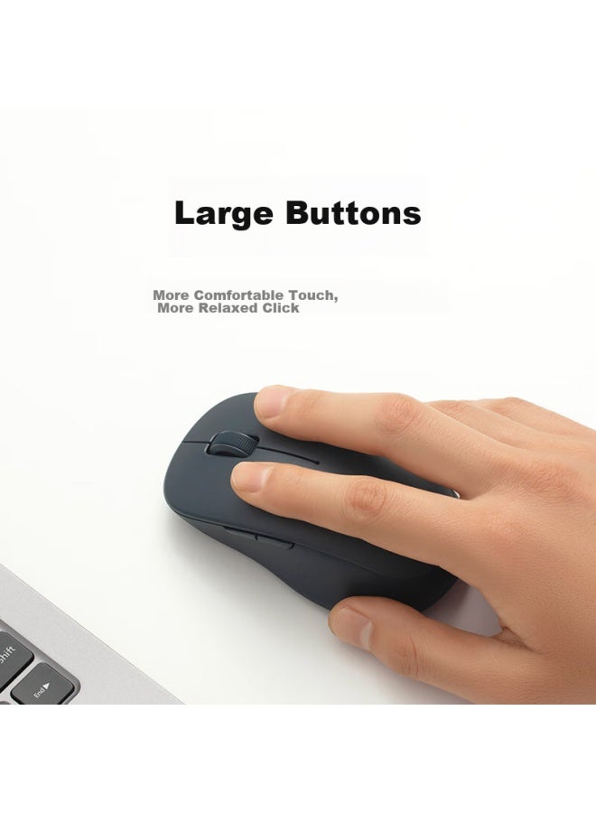 M I Xiaomi Wireless Bluetooth Dual-mode Mouse 2, Night Black, 2.4g Wireless Bluetooth Dual-mode, Quiet Office Compact Portable For Mac Laptops And Desktops, Ergonomic Design - Image 5