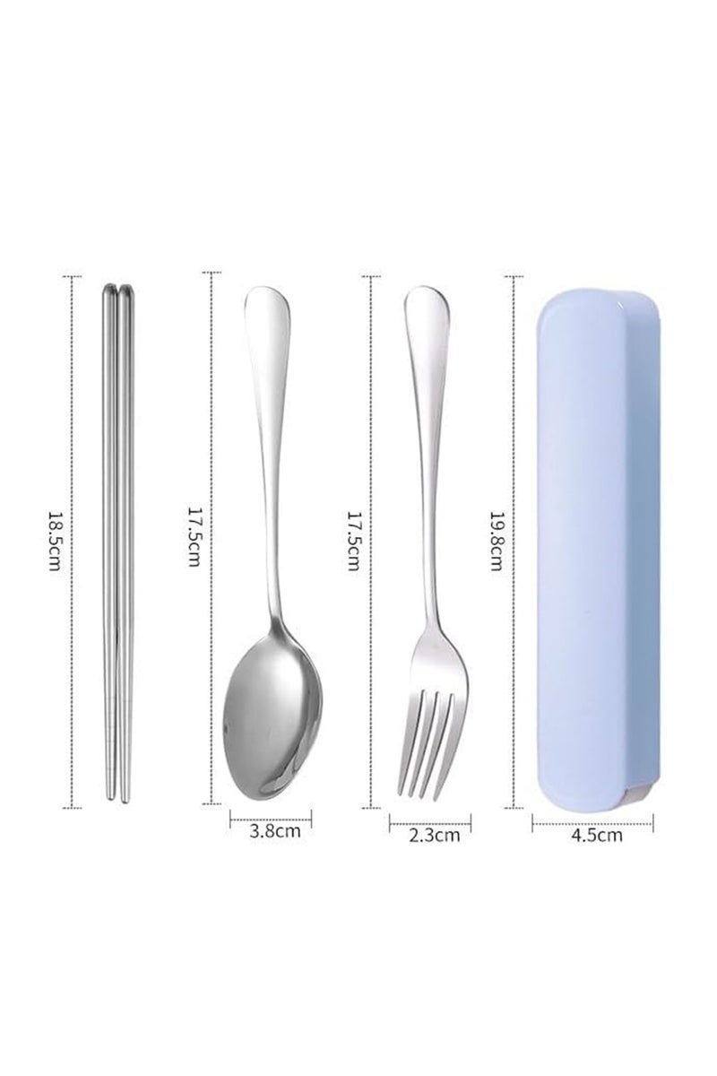 Star Babies Insulated Lunch bag, Sandwich Cutter, fork and spoon set- Blue - Image 5