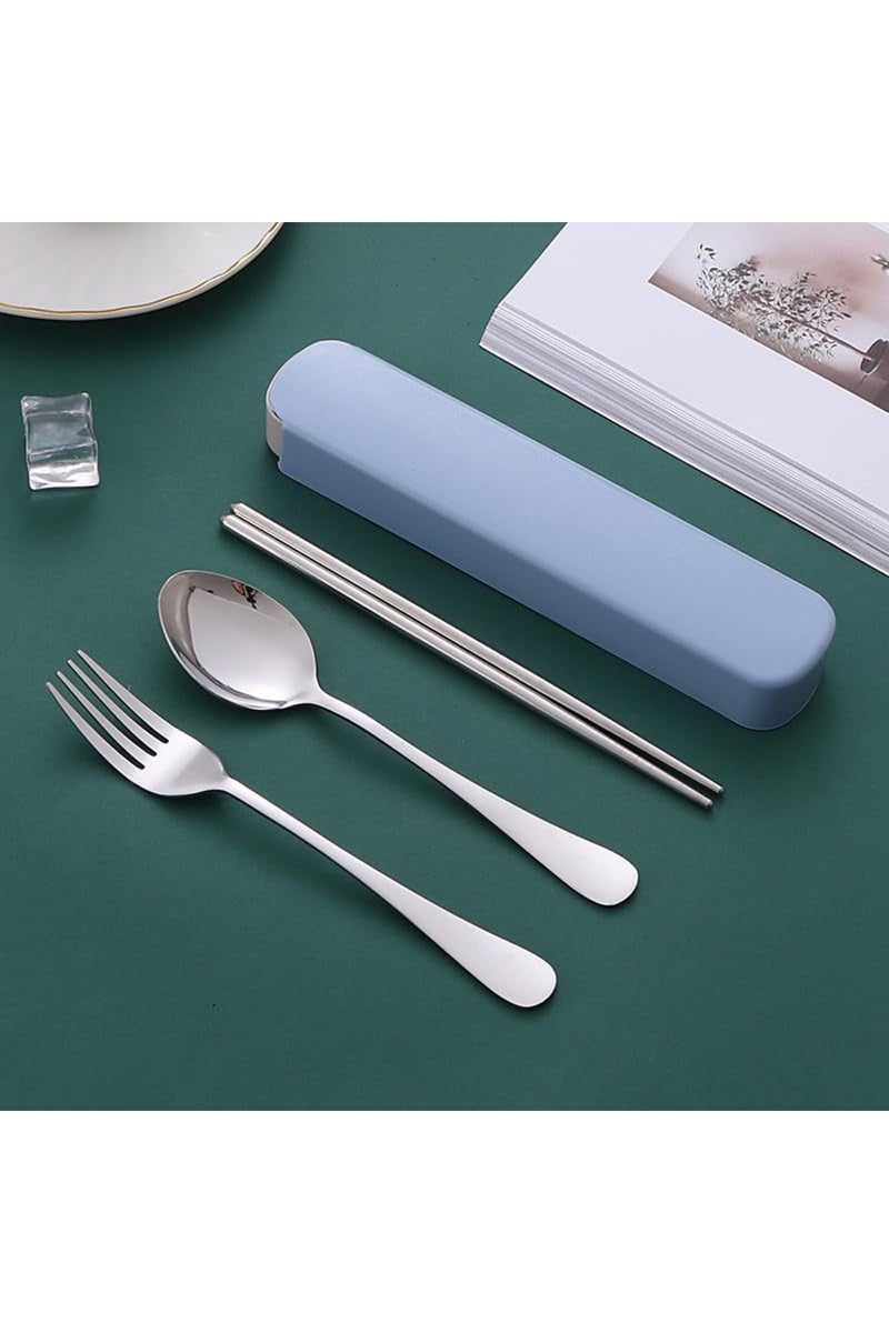 Star Babies Insulated Lunch bag, Sandwich Cutter, fork and spoon set- Blue - Image 4