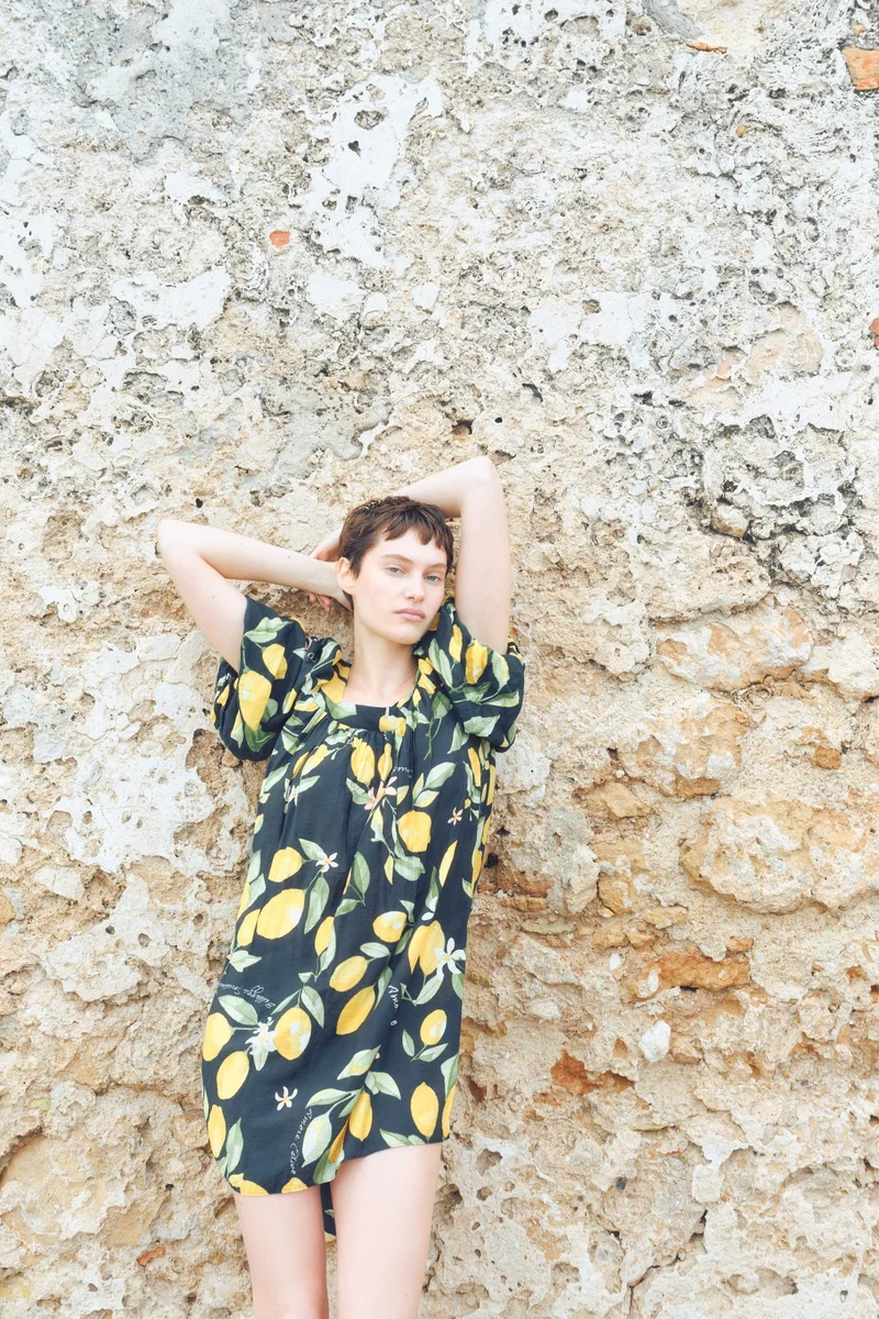 H&M Balloon-sleeved tunic dress