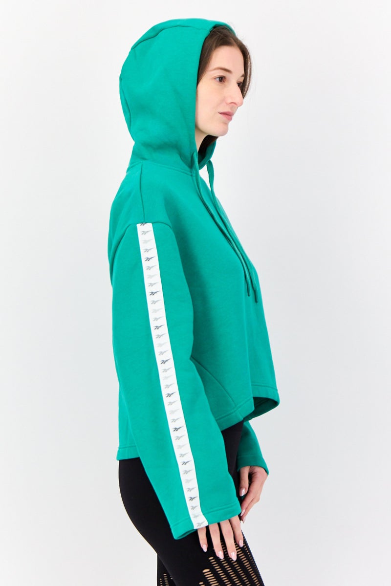 Reebok Women Classic Fit Brand Logo Outdoor Hoodie, Green  - Image 2