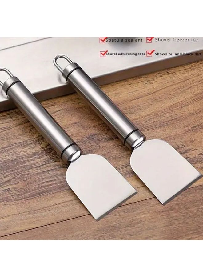 مجرفة من الفولاذ المقاوم للصدأ الأبيض - أداة متعددة الاستخدامات لكشط البلاط وإزالة الغراء من الأرضيات والزجاج - Image 2