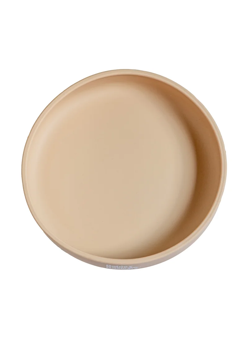 Babies Basic Babies Basic Silicone Feeding Plate with Suction  - Beige