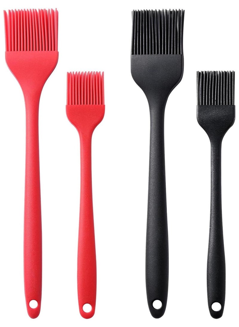 BJM 4 Pack Silicone Basting Pastry Brushes, Oil Brushes Heat Resistant Brush Set, Perfect for BBQ Sauce Barbecue Butter Grill Baking Kitchen Cooking, BPA Free & Dishwasher Safe - Image 1