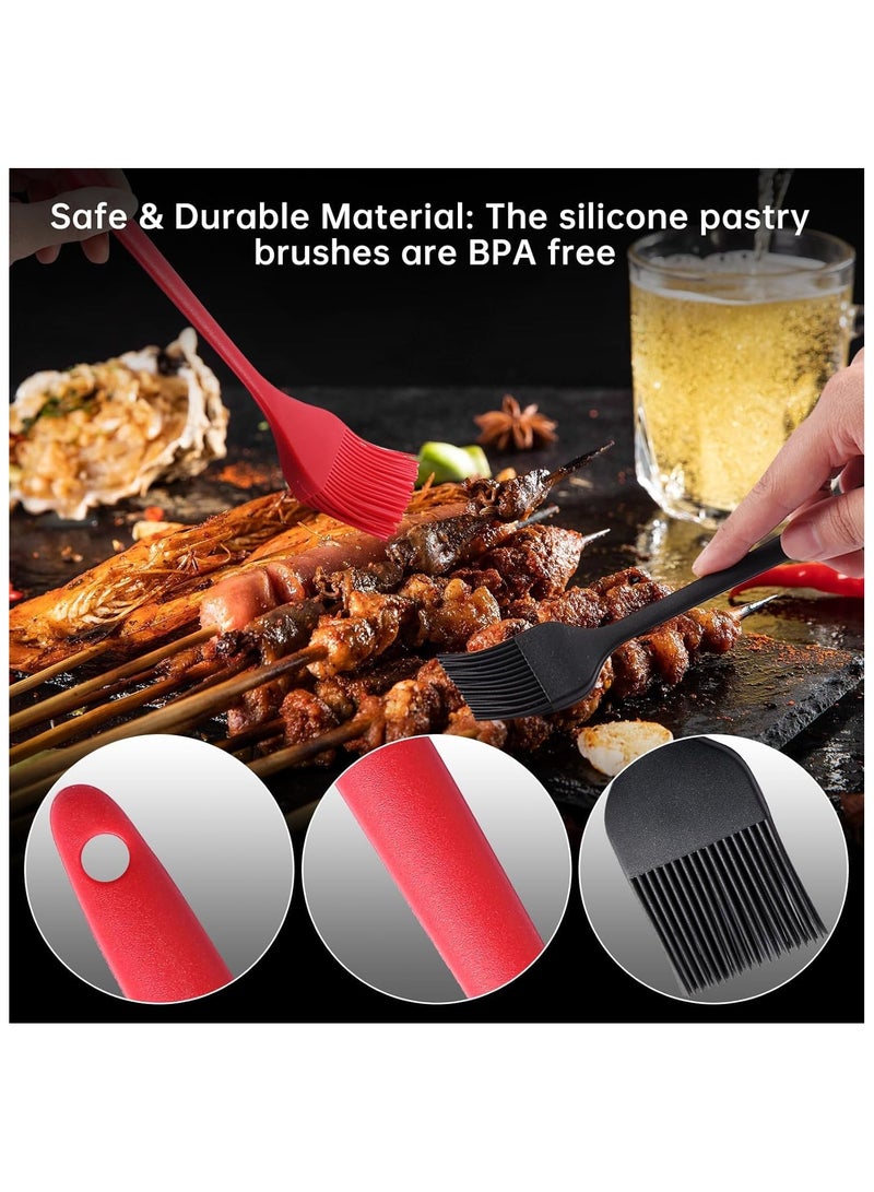 BJM 4 Pack Silicone Basting Pastry Brushes, Oil Brushes Heat Resistant Brush Set, Perfect for BBQ Sauce Barbecue Butter Grill Baking Kitchen Cooking, BPA Free & Dishwasher Safe - Image 3