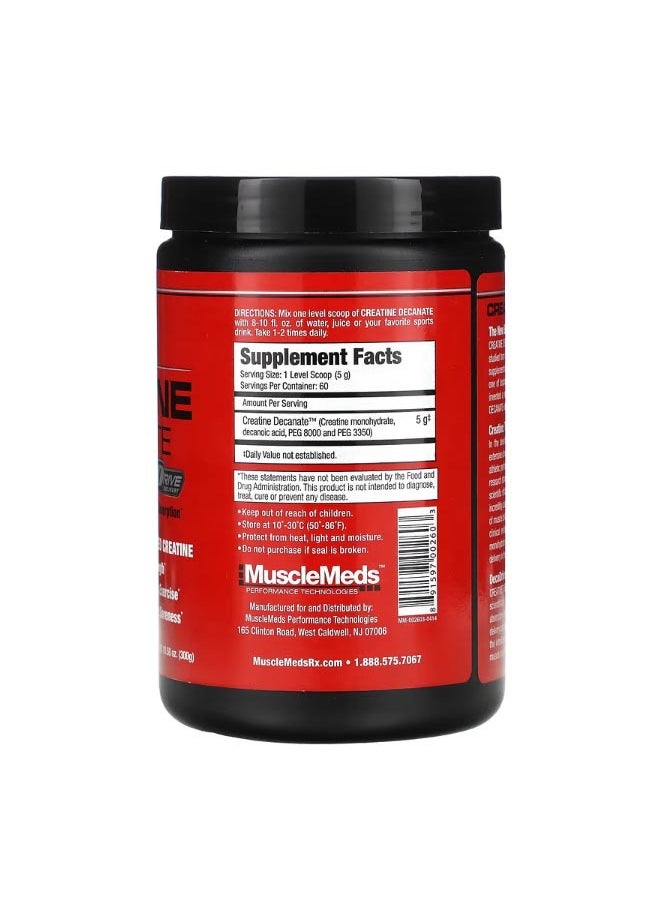 MUSCLEMEDS Creatine Decanate Unflavored 10.58 oz 300 g  - Image 2