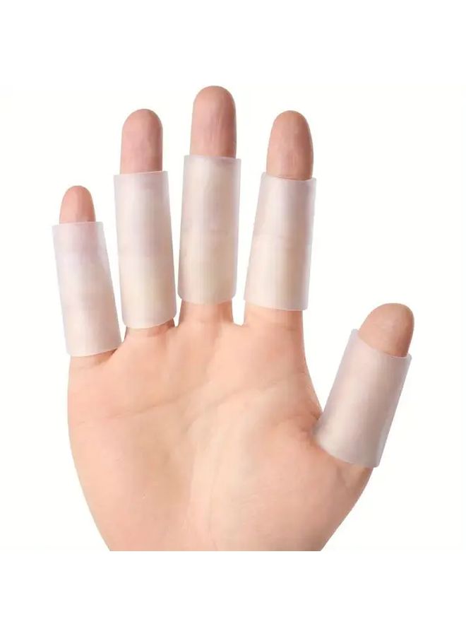 20 Pack Gel Finger Sleeves Silicone Finger Protectors Model YE1156 For Cracking Relief Callus Blister Cushioning Flexible Finger Sleeves For Pain Reduction Comfort - Image 1