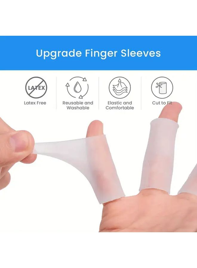 20 Pack Gel Finger Sleeves Silicone Finger Protectors Model YE1156 For Cracking Relief Callus Blister Cushioning Flexible Finger Sleeves For Pain Reduction Comfort - Image 4