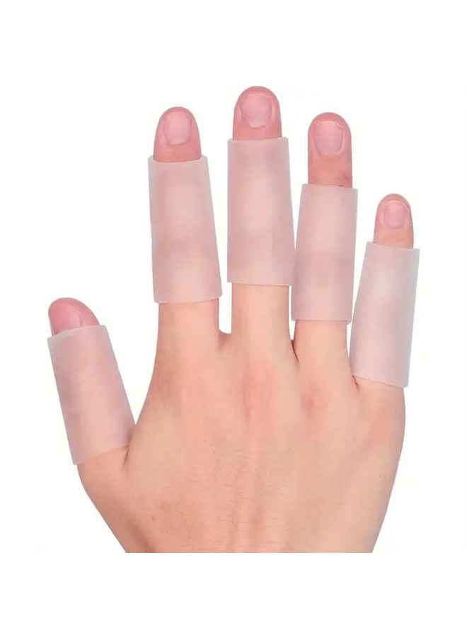 20 Pack Gel Finger Sleeves Silicone Finger Protectors Model YE1156 For Cracking Relief Callus Blister Cushioning Flexible Finger Sleeves For Pain Reduction Comfort - Image 3
