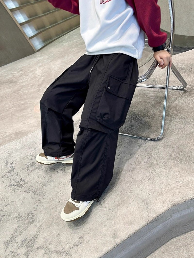Boys' Pants 2025, Trendy And Stylish Casual Long Pants For Older Children, Children'S Autumn Cargo Pants, Versatile Army Green - Image 5
