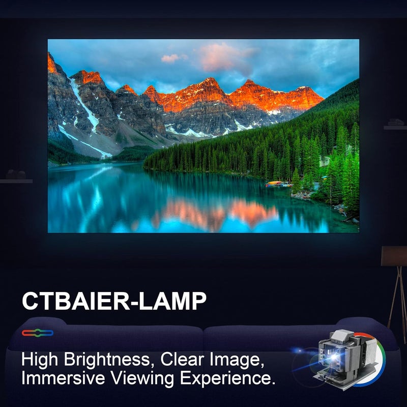 CTBAIER for SP-LAMP-092 for SP-LAMP-088 Quality Replacement Projector Lamp for INFOCUS IN3138HDa IN3138HD IN3134a IN3136a H1188 H1189 HT4050 W1350 W3000 5J.JD305.001 5811120259-SVV with Housing - Image 4