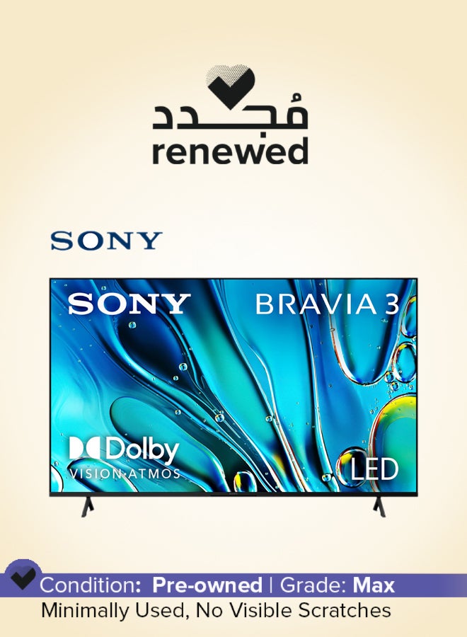 Renewed - 75-Inch Bravia 3 Android 4K Ultra HD Smart TV - 75S30 Black