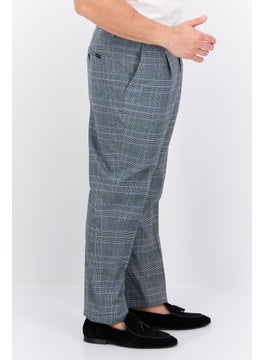 Scotch & Soda Men Slim Fit Pleated Blake Chino Pants, Grey Combo  - Image 3