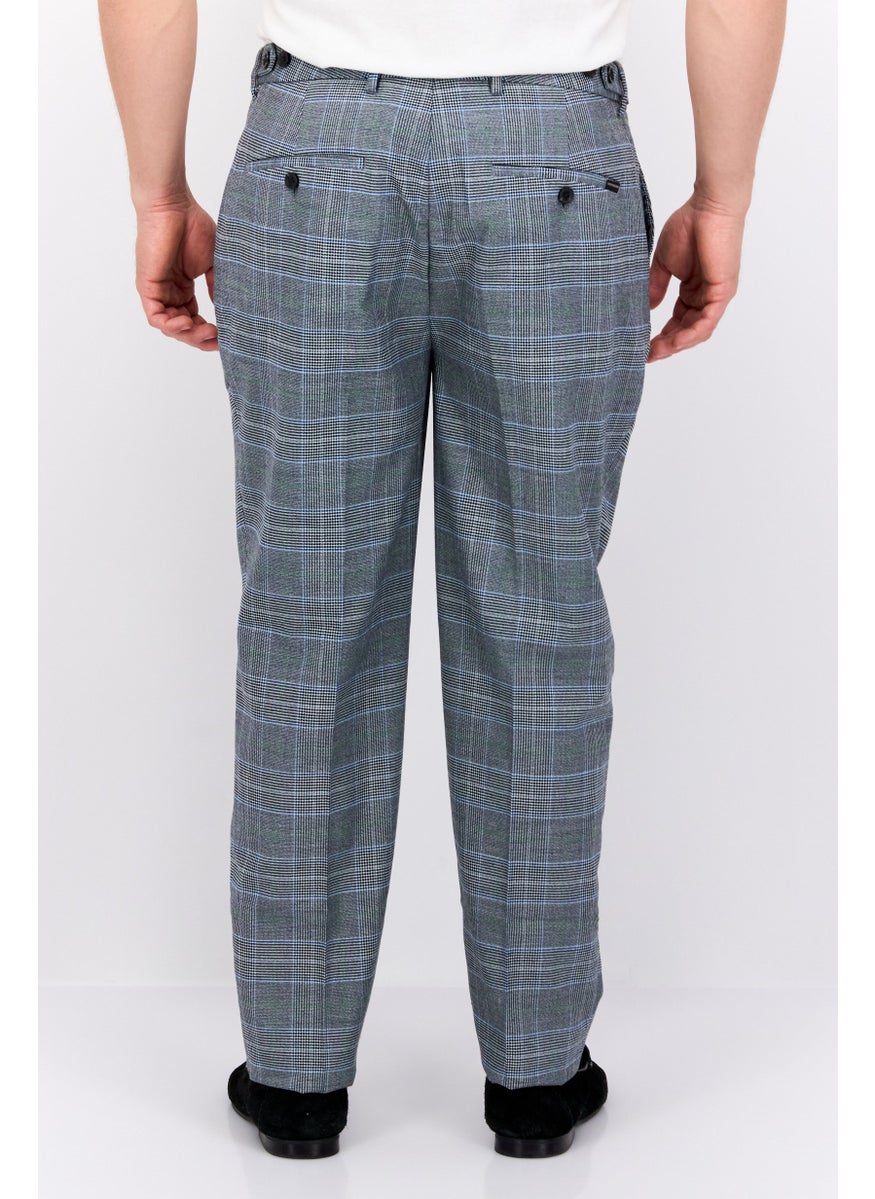 Scotch & Soda - Men Slim Fit Pleated Blake Chino Pants, Grey Combo - Image 1