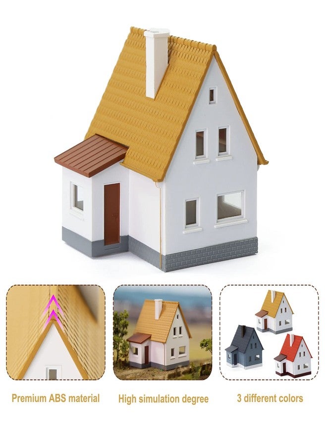 Evemodel One Set N Scale 1:160 Model Village House Assembled Model Architectural Building Layout JZN03Y - Image 3