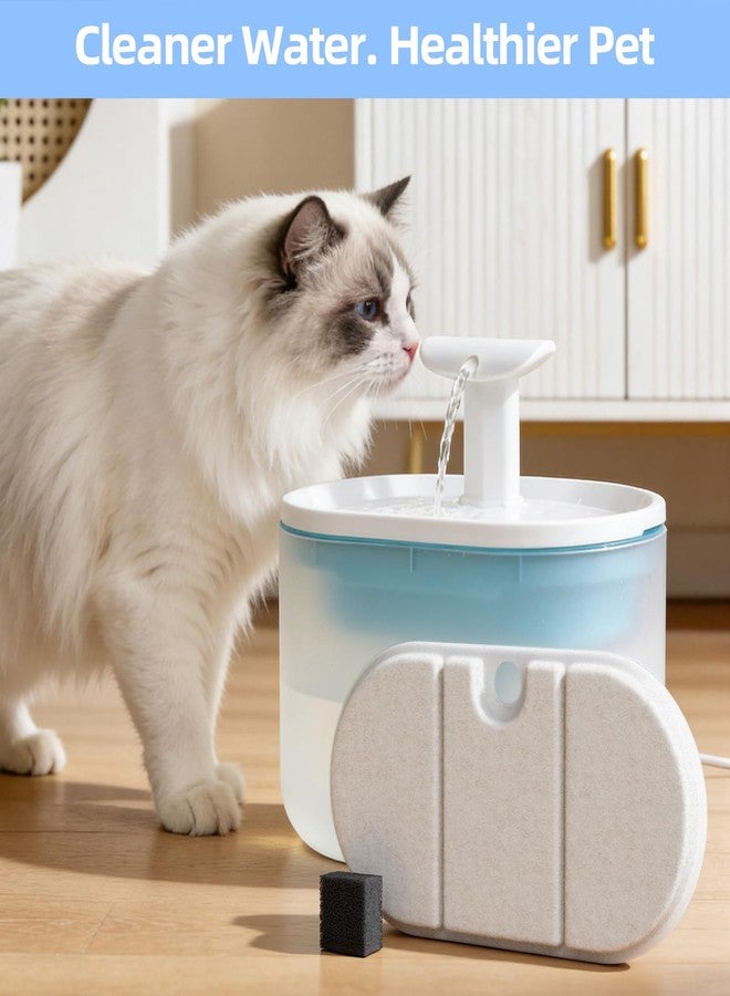 Baofum 8 Pack Cat Water Fountain Filter Replacement for PLWF002 71oz/2.1L Capsule Pet Water Fountain with 8 Pre-Filter Sponges, Pet Fountain Filter Replacement with Four Filtration System, BPA-Free - Image 4