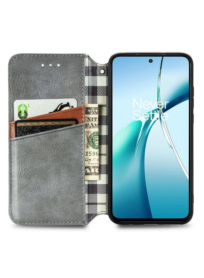 S-TOP Case For Nothing Phone 2a Plus Cubic Grid Pressed Magnetic Leather Phone Case - Image 3