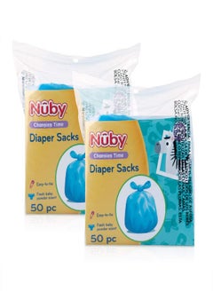 Nuby Nuby Diaper Disposable Bags, Fresh Baby Powder Scent, 2 Pack (50 Count Each Pack)  - Image 5