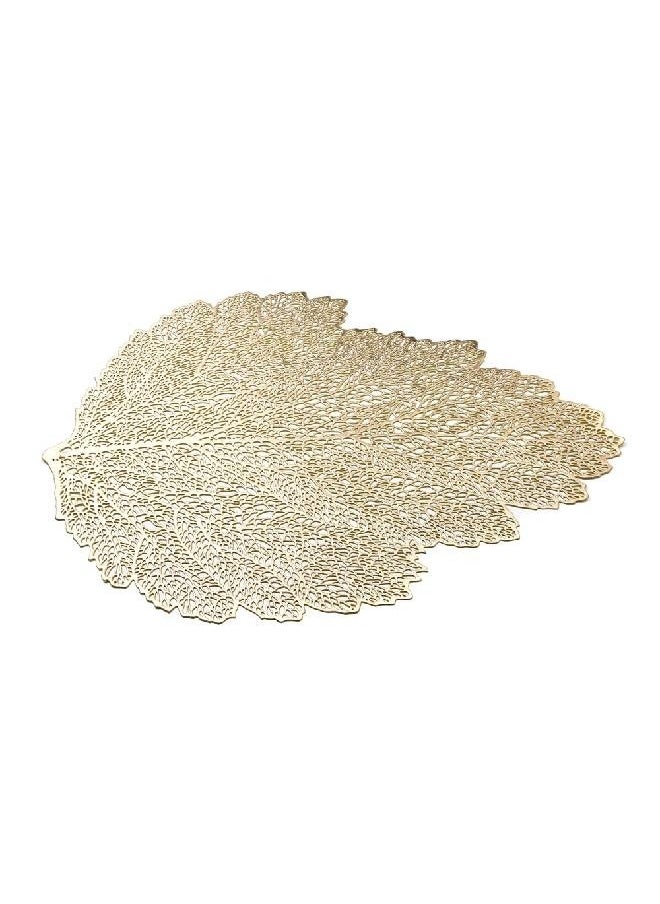 Kutis - 4-Piece Lotus Gold Leaf Shape Hollow Table Decoration Mat/Western Food Cushion/Coffee Coaster - Image 1