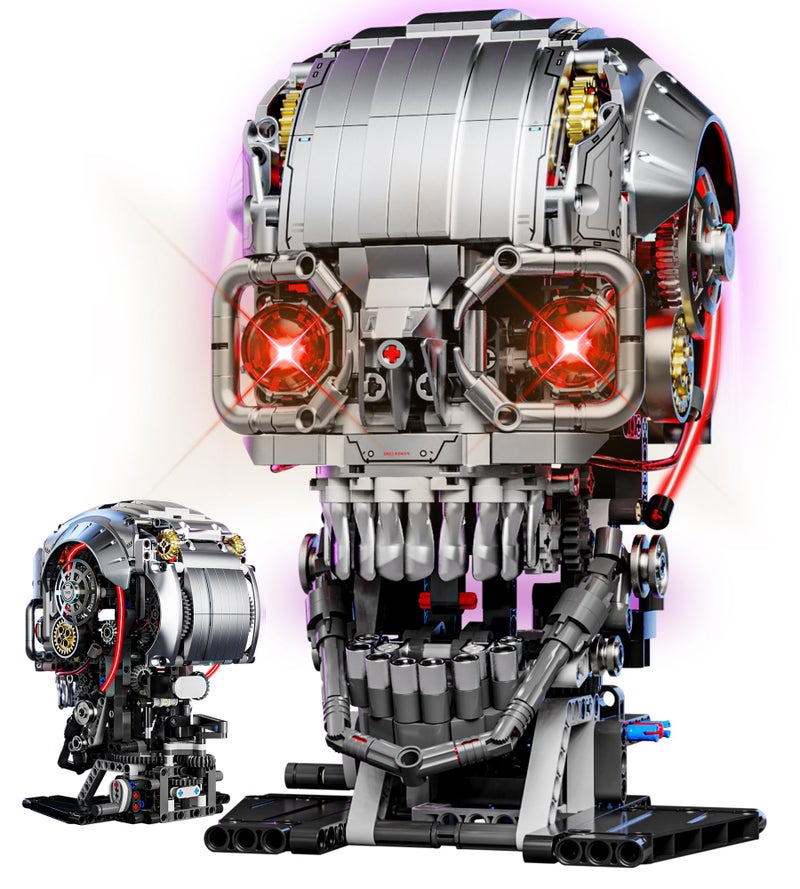 Loyratche Mechanical Skull Building Set for Adults Mechanical Skeleton Head Building Blocks Set Compatible with Lego Home and Office Decor Gift for Adults Teens 14 1099 PCS - Image 3