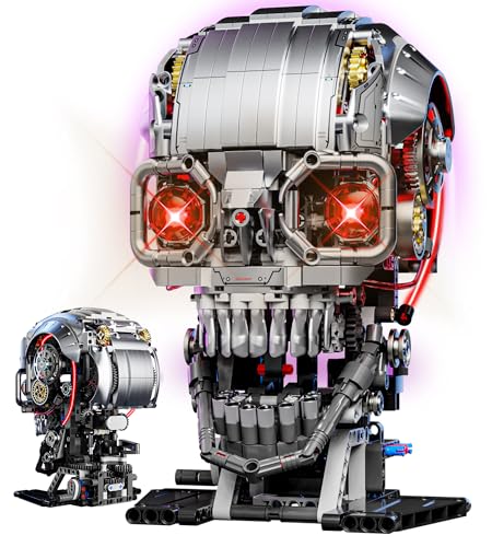 Loyratche Mechanical Skull Building Set for Adults Mechanical Skeleton Head Building Blocks Set Compatible with Lego Home and Office Decor Gift for Adults Teens 14 1099 PCS - Image 1
