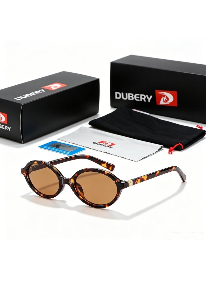 Dubery Retro Oval Sunglasses for Women Vintage 90s Y2K Trendy Designer Sun Glasses - Image 1