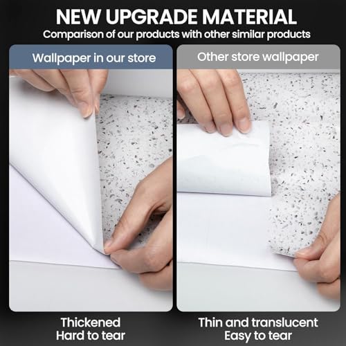 Decoroom Granite Contact Paper for Countertops, 17.7" x 118", Thickened Glossy Waterproof Peel and Stick, Self-Adhesive Marble Wallpaper for Kitchen, Bathroom, Cabinets, and Countertop Refinishing - Image 3