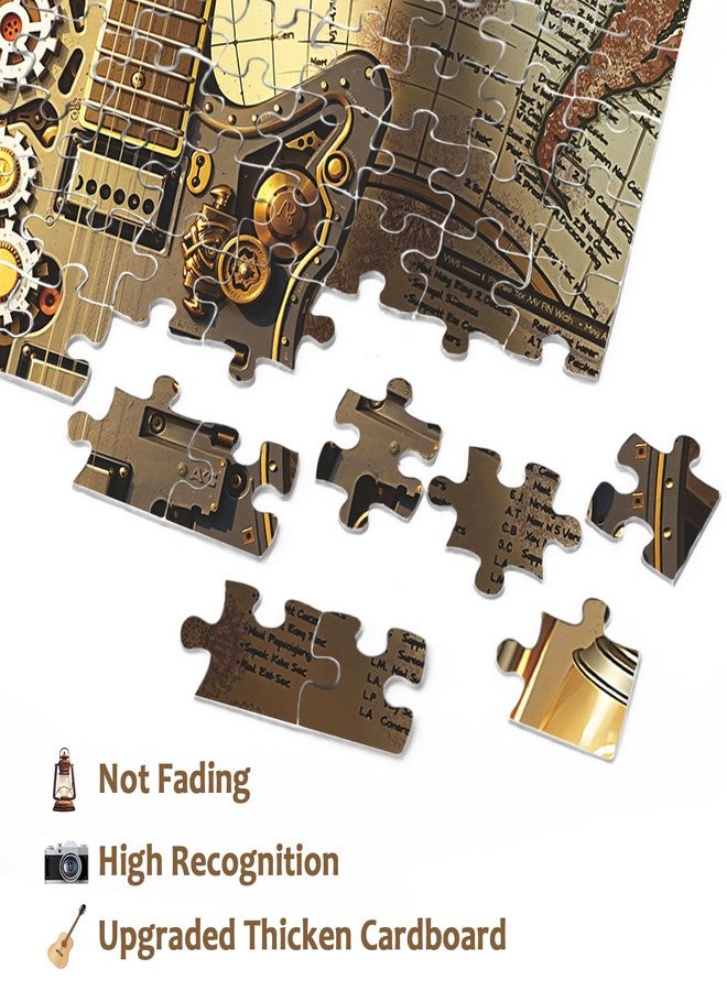 BBOLDIN Vintage Guitar Puzzle for Adults 1000 Pieces, Mechanical Art Jigsaw Puzzle, Book Map Music Challenging Puzzle - Image 4