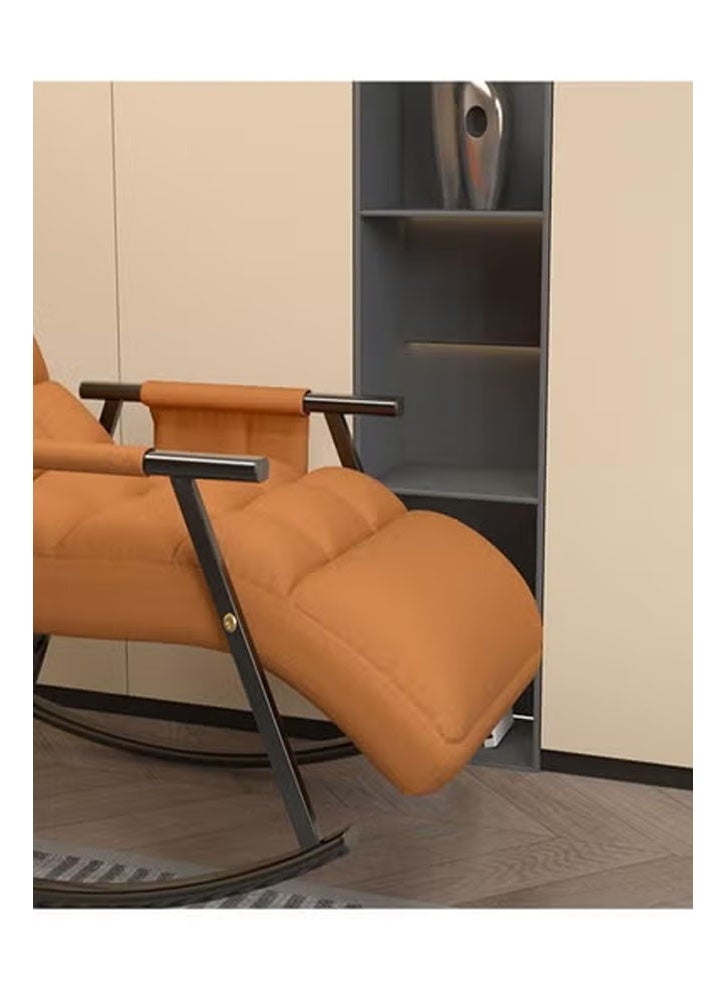 keke Rocking chair recliner upgraded version Orange Color With black legs (tech fabric + adjustable) - Image 3