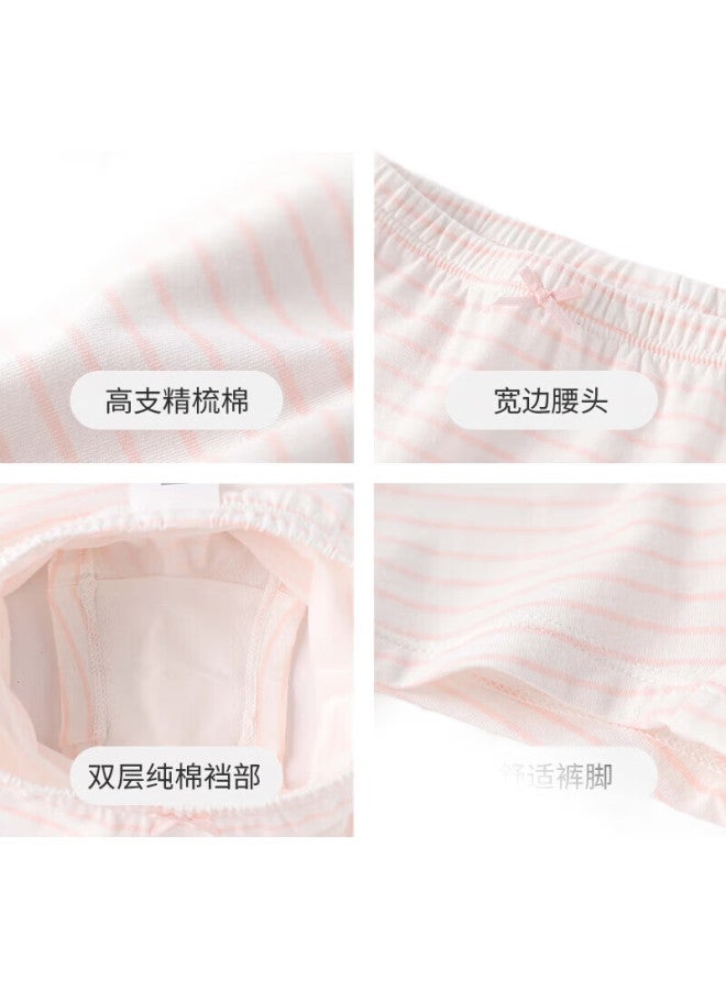 GB (Gb) ملابس داخلية للبنات من الدرجة A، ملابس داخلية مضادة للبكتيريا من القطن الخالص 5A، ملابس داخلية قصيرة للبنات - وردي - Image 3