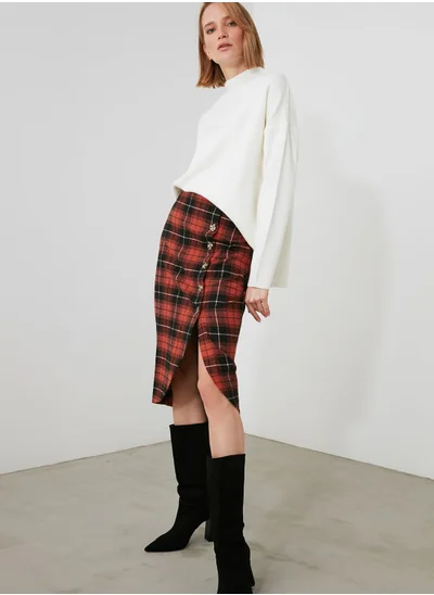 trendyol Plaid SKirt